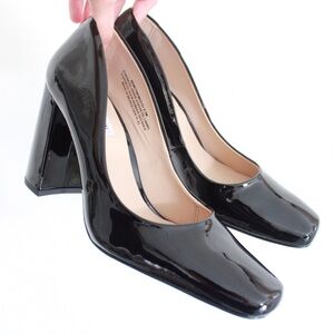 Steve Madden Nemet Block Black Heels